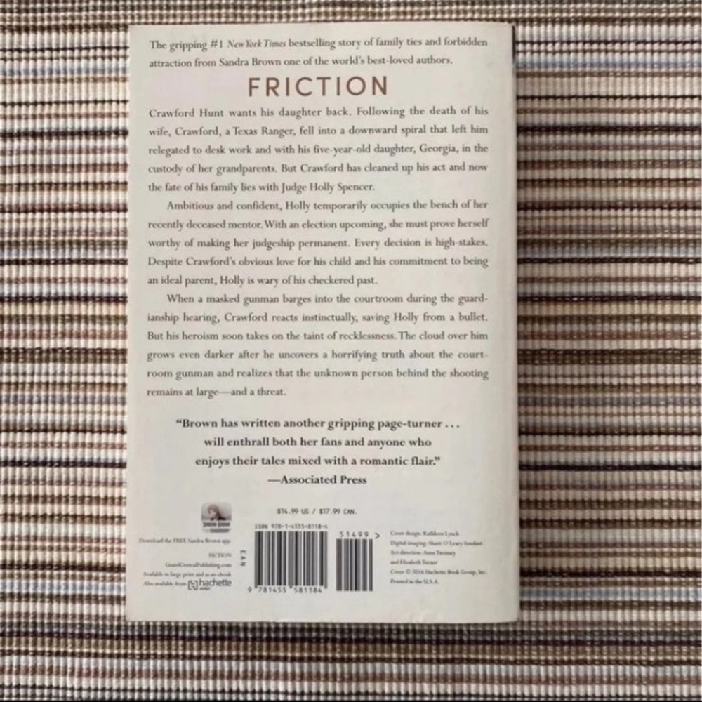 Paperback Book ~ Friction By: Sandra Brown - Picture 2 of 5